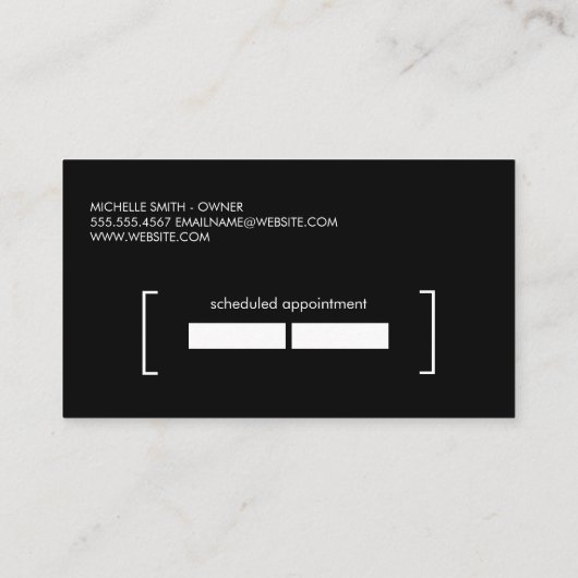 Salon de beauté / petit / Rendez-vous (Dos)