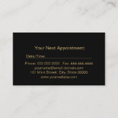 Salon de beauté Rendez-vous Monogramme noir et or (Dos)