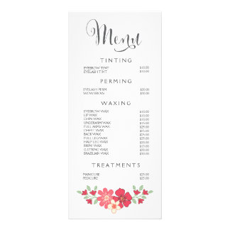 Salon de beauté rose Beauty Menu Prix