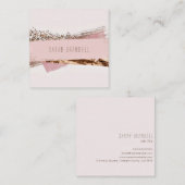 Salon de beauté Rose Gold & Pink Étiquette (Devant / Derrière)