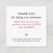 Salon de beauté simple moderne Merci Coupon (Devant)