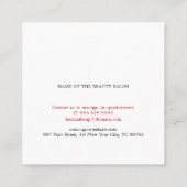 Salon de beauté simple moderne Merci Coupon (Dos)