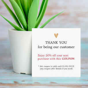 Salon de beauté simple moderne Merci Coupon
