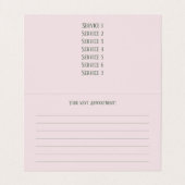 Salon de beauté Studio - Carte de visite (Intérieur déplié)