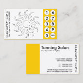 salon de bronzage cartes perforées (Devant / Derrière)