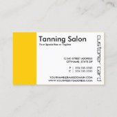 salon de bronzage cartes perforées (Dos)