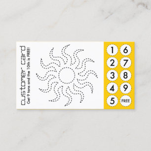 salon de bronzage cartes perforées