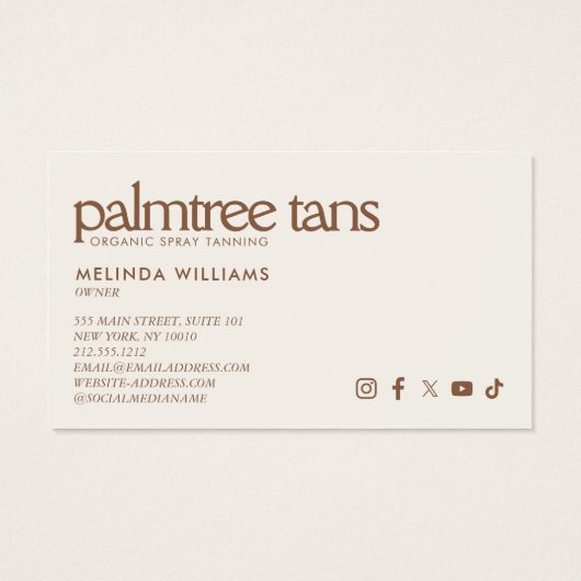 Salon de bronzage Palm Shadow, Boutique, Spa (Dos)