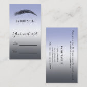 Salon de Brows Microblading, carte de rendez-vous (Devant / Derrière)