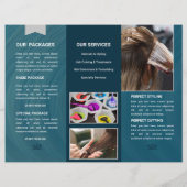 Salon de cheveux Brochure et Barbershop Trifold (Dos)