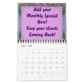 Salon de cheveux Entreprise Calendriers Clients Ca (Mar 2027)