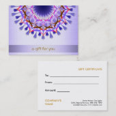 Salon de cheveux Lotus et certificat cadeau Spa (Devant / Derrière)