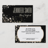 Salon de coiffeur de glamour noir Rendez-vous (Devant / Derrière)