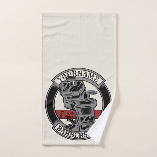 Salon de coiffeur Retro Personnalisé (Serviette à main)