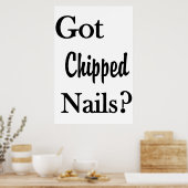 Salon de coiffure Affiches Ongles écaillés? (Cuisine)