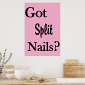 Salon de coiffure Affiches Ongles fendus ? (Cuisine)