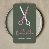 Salon de coiffure de beauté Forêt rose Carte de vi