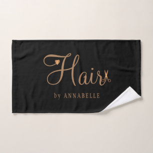 Salon de coiffure personnalisé nom élégant or noir