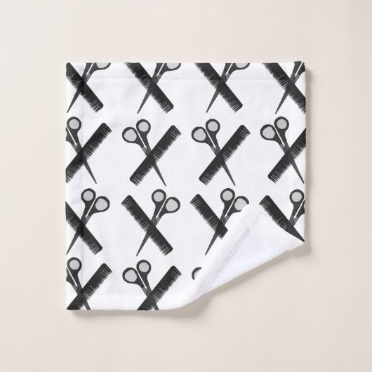 Salon de coiffure pour peigne de ciseaux (Gant de toilette)