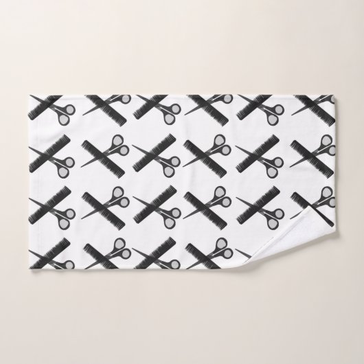 Salon de coiffure pour peigne de ciseaux (Serviette à main)