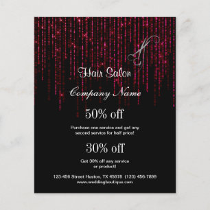 Salon de coiffure prospectus personnalisé