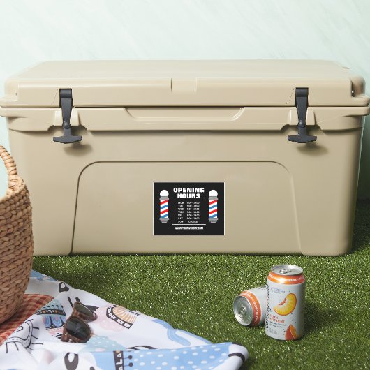 Salon de coiffure salon heures d'ouverture sticker (Glacière)