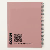 Salon de coiffure simple rose noir Livre de rendez (Dos)