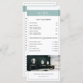 Salon de coiffure Tarifs Modèle - Conception minim (Devant / Derrière)