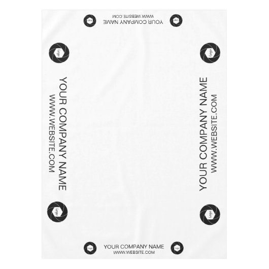 Salon de commerce Nappe Logo personnalisé Pêche (Devant)