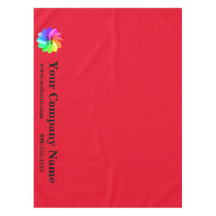 Salon de commerce nappe logo personnalisé rouge