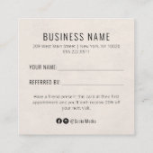 Salon De Crème Taupe Référer Une Carte De Référenc (Dos)