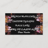 SALON DE FANTAISIE DE CLOU DE MODÈLE DE CARTE DE (Dos)