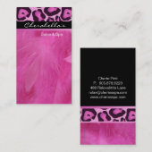 Salon de léopard et carte de visite roses de (Devant / Derrière)