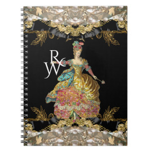 Salon de Liquid French Rococo Monogram Notitieboek