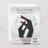 Salon de l'ongle Modèle de carte postale (Devant / Derrière)