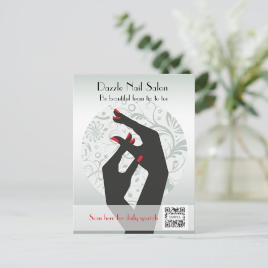 Salon de l'ongle Modèle de carte postale (Debout devant)