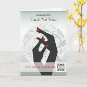 Salon de l'ongle Modèle de la carte de voeux (Fleur jaune)