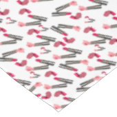 Salon de maquillage en nappes rouge et rose (Angle)