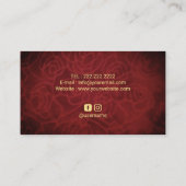 Salon de maquillage Étiquette de velours rouge Bou (Dos)