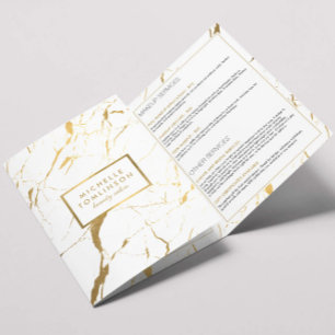 Salon de marbre blanc et or ou Brochure de produit