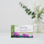 Salon de massage spa Carte de visite violet blanc (Debout devant)