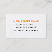 Salon de ongle Manicurist Cartes de visite profess (Dos)
