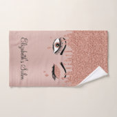 Salon de Parties scintillant rose Rose Gold Eyelas (Serviette à main)