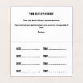 Salon de tatouage Carte de visite de rendez-vous (Intérieur déplié)