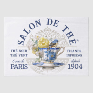 Salon de Thé Tearoom Franse ontkoppeling van vogel Tissuepapier