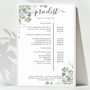Salon de verdure Liste des prix Poster