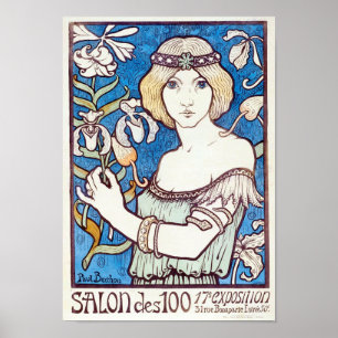Salon des Cent, Art Nouveau cover door Paul Bertho Poster
