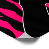 Salon des cheveux affiches Femme rose Zebra (Coin)