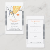 Salon des cheveux avec Cartes de visite de rendez- (Devant / Derrière)