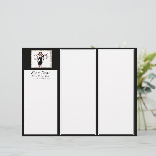 Salon des cheveux Diva Tri-Fold Flyer (Debout devant)
